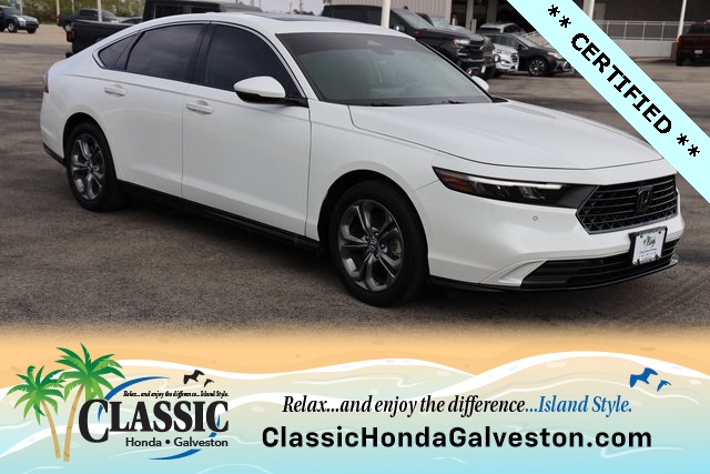 2024 Honda Accord Hybrid EX-L White at DeMontrond Mazda