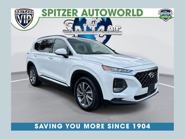 Quartz White 2019 Hyundai Santa Fe SUV / Crossover All-Wheel Drive 8-Speed Automatic