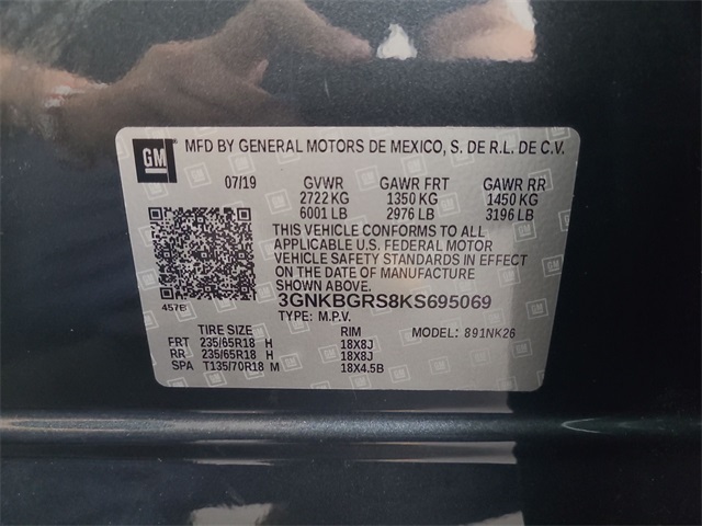 2019 – Chevrolet – Blazer