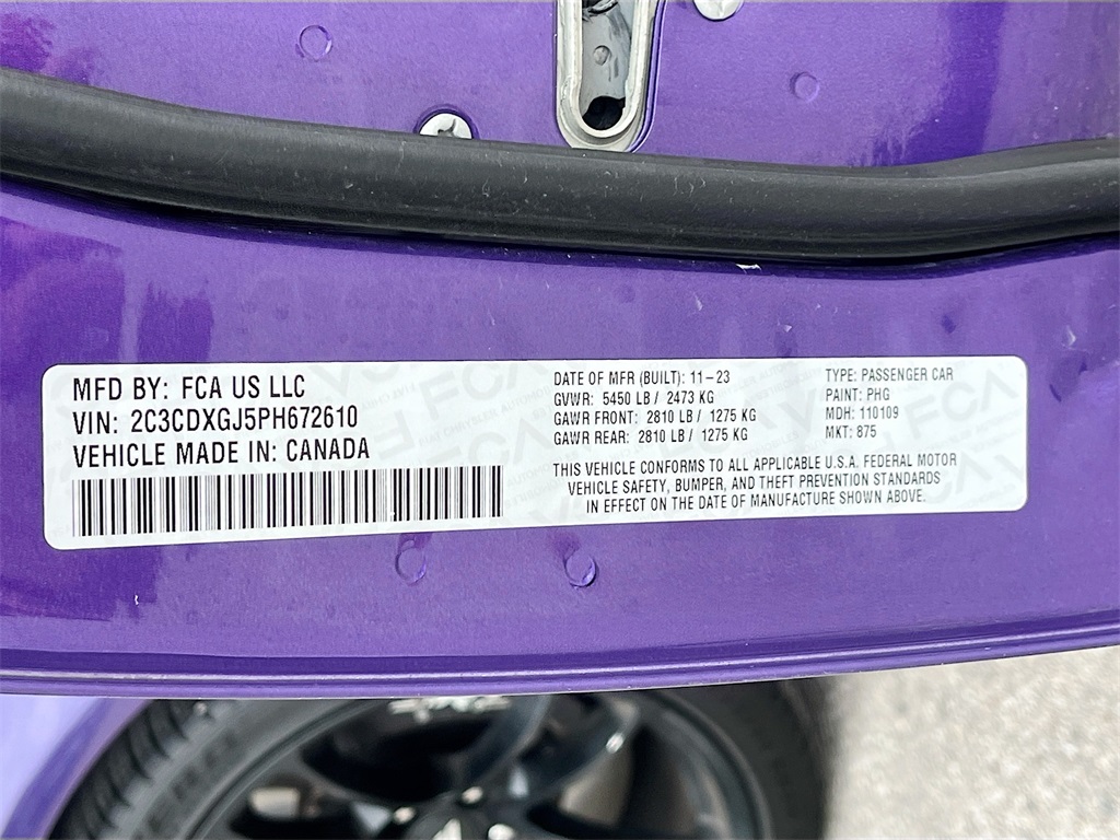 2023 Dodge Charger R/T Scat Pack Widebody Purple at Victoria Chrysler Dodge Jeep Ram