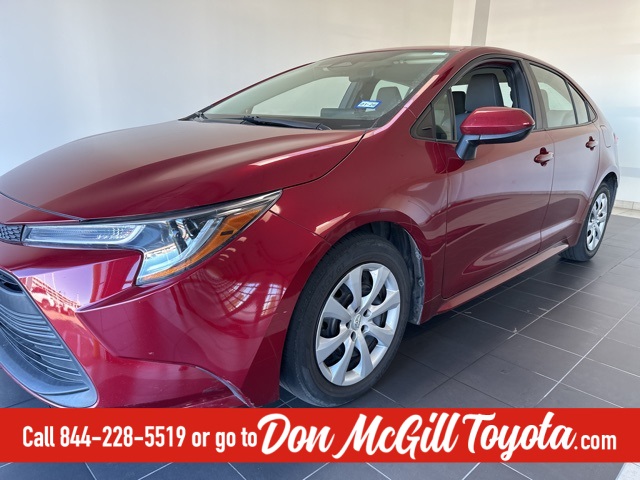 2023 Toyota Corolla LE Red at Durrett Motor Company