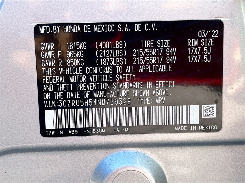 2022 Honda HR-V EX Silver at Classic Chevrolet Galveston