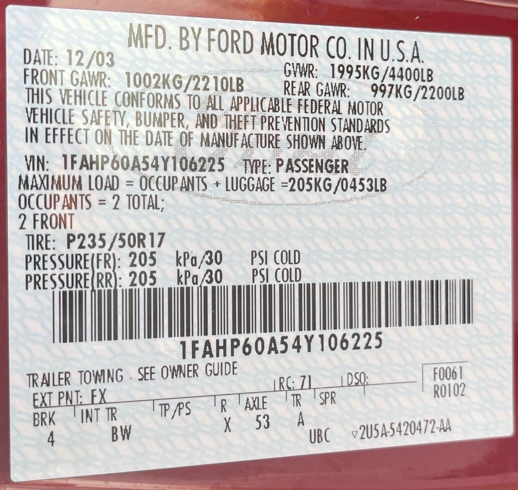 2004 Ford Thunderbird Base Red at Ultimate Motorsports