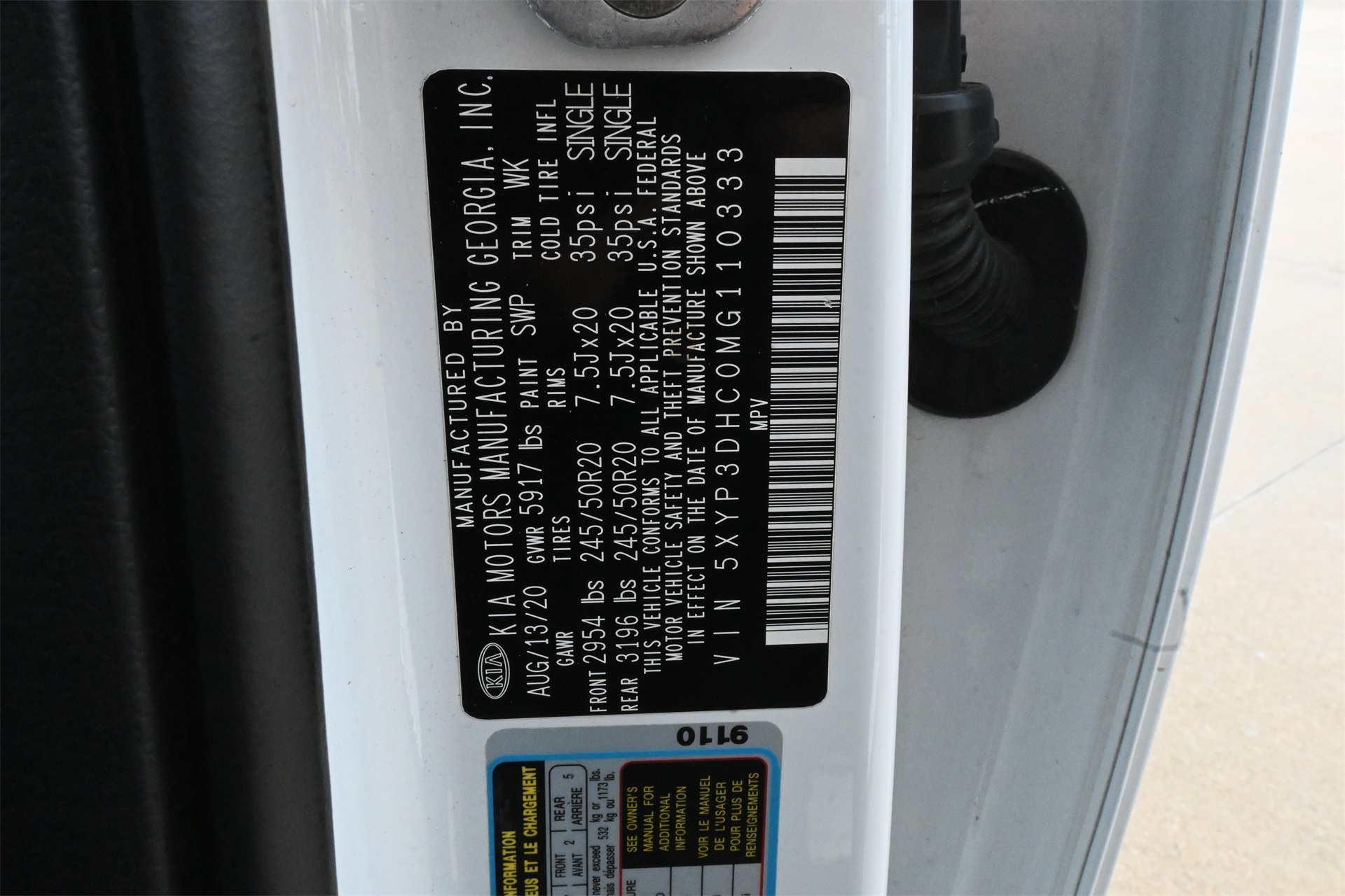 2021 Kia Telluride EX White at Shottenkirk Kia Fort Bend