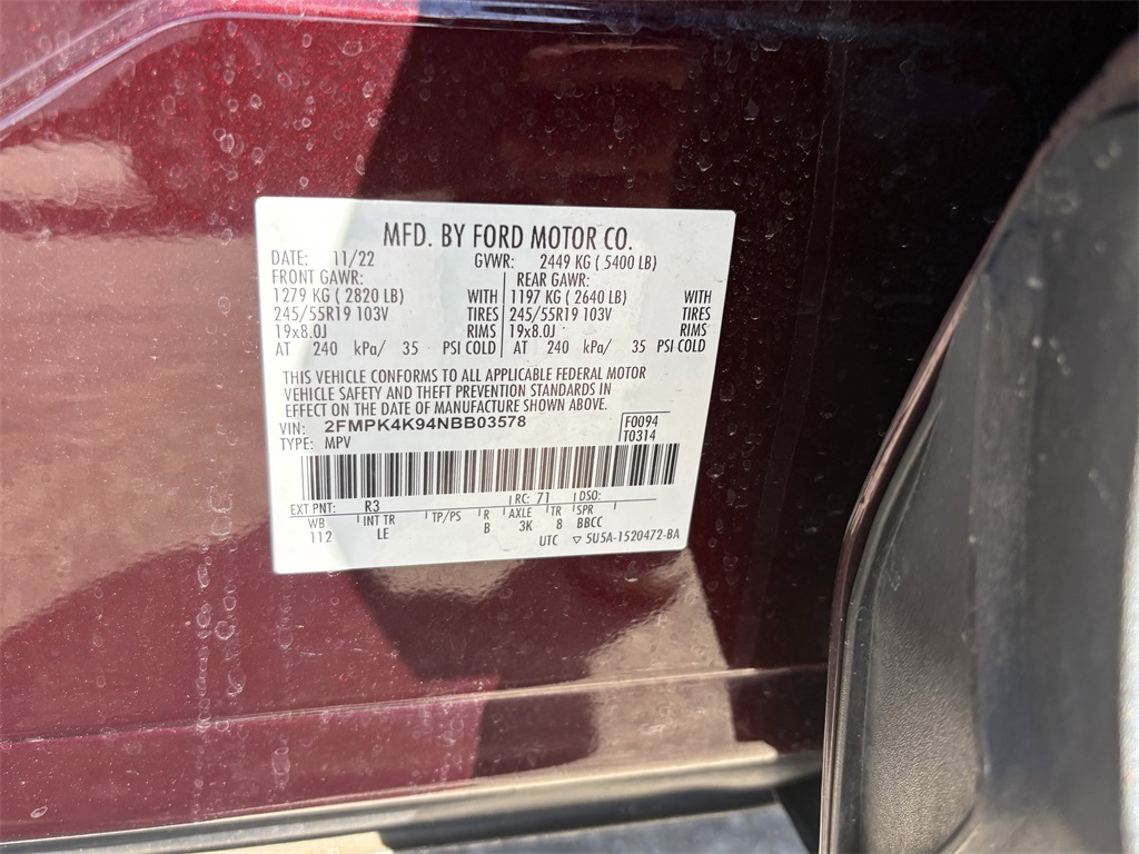 2022 Ford Edge Titanium Red at Durrett Motor Company