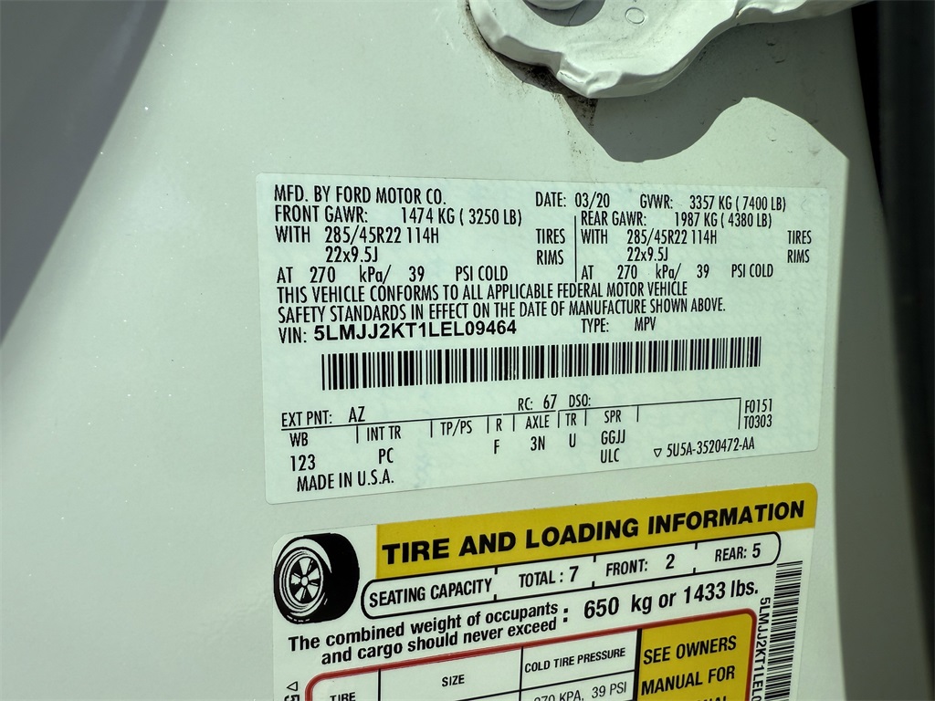 2020 Lincoln Navigator Reserve White at Bayway Cadillac of The Woodlands