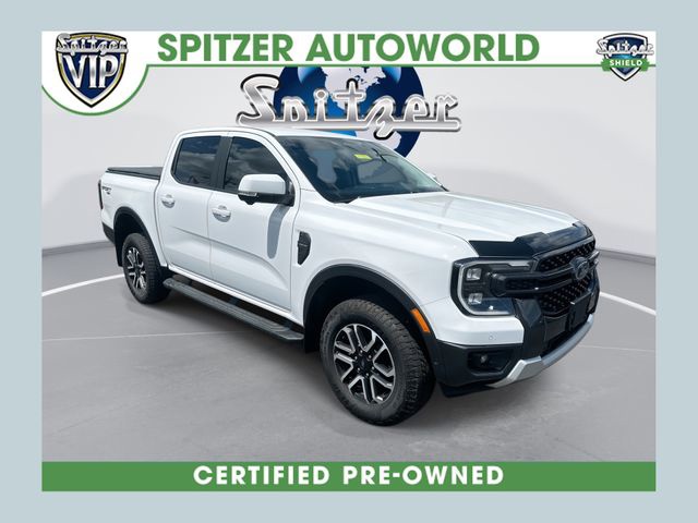White 2024 Ford Ranger Pickup Truck Four-Wheel Drive Automatic