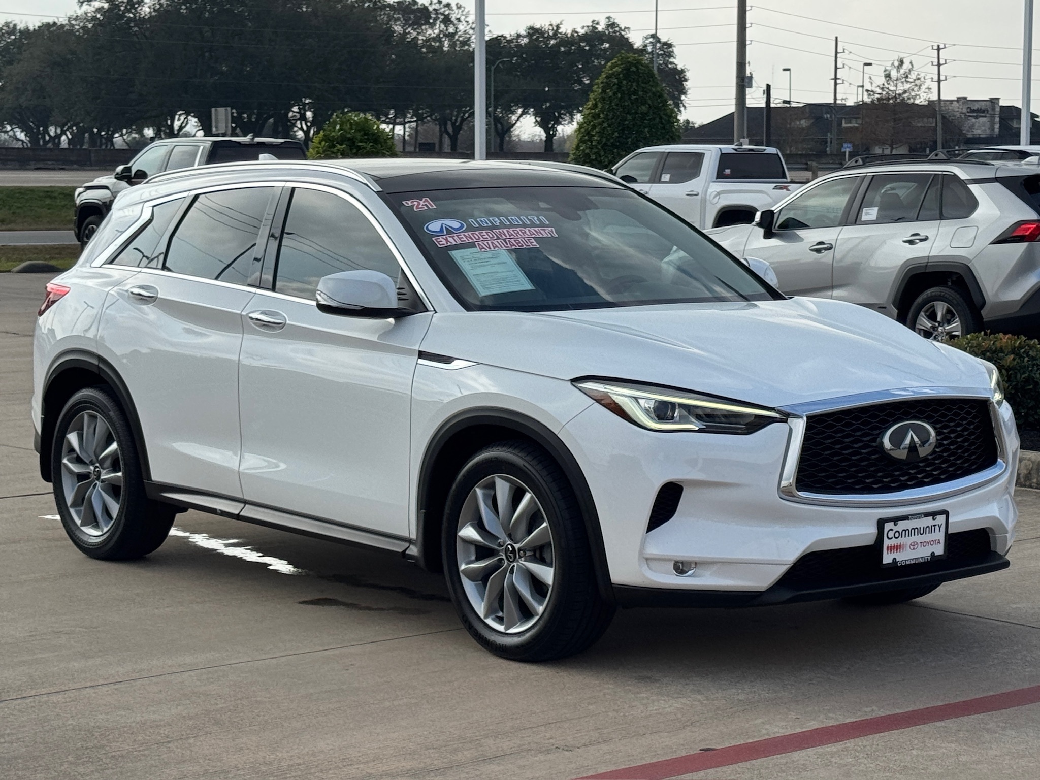2021 INFINITI QX50 LUXE White at North Houston Mitsubishi