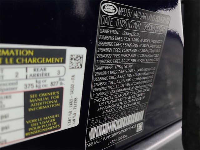 2020 – Land Rover – Range Rover Sport