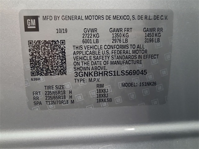 2020 – Chevrolet – Blazer