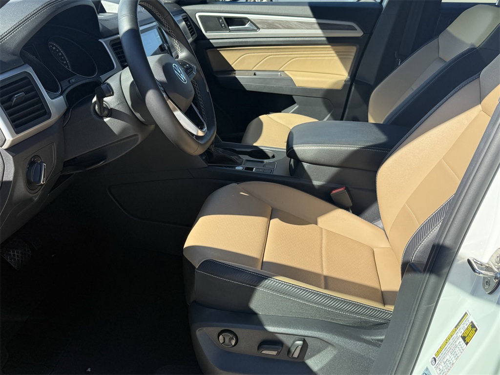 2021 Volkswagen Atlas Cross Sport 2.0T SE w/Technology White at DeMontrond Auto Country