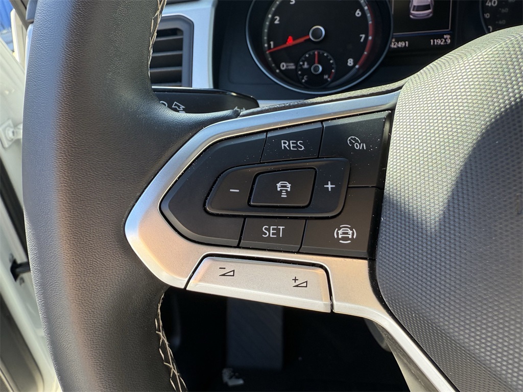 2021 Volkswagen Atlas Cross Sport 2.0T SE w/Technology White at DeMontrond Auto Country