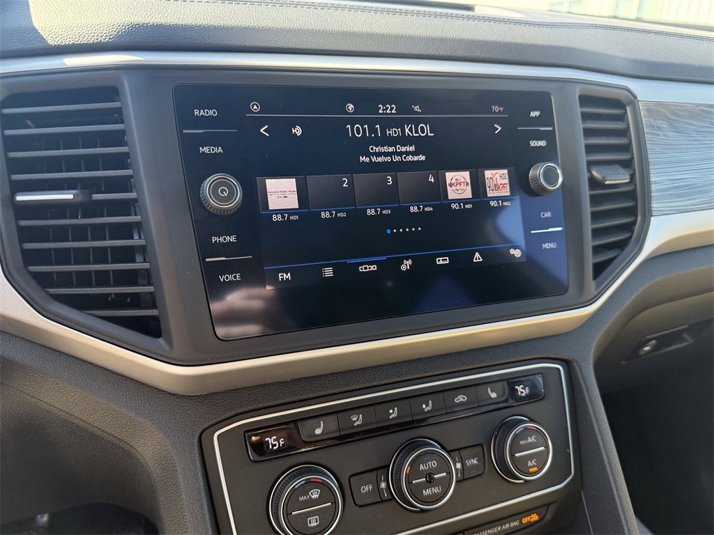 2021 Volkswagen Atlas Cross Sport 2.0T SE w/Technology White at DeMontrond Auto Country