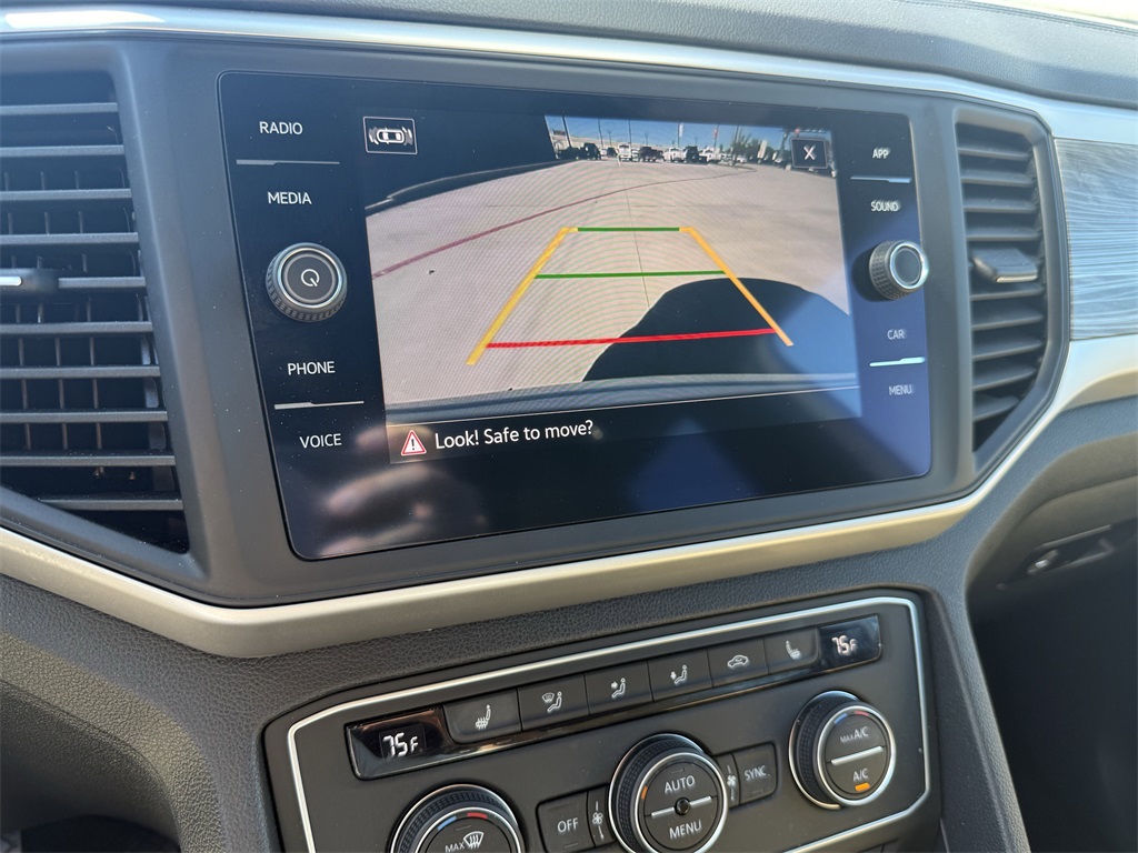 2021 Volkswagen Atlas Cross Sport 2.0T SE w/Technology White at DeMontrond Auto Country