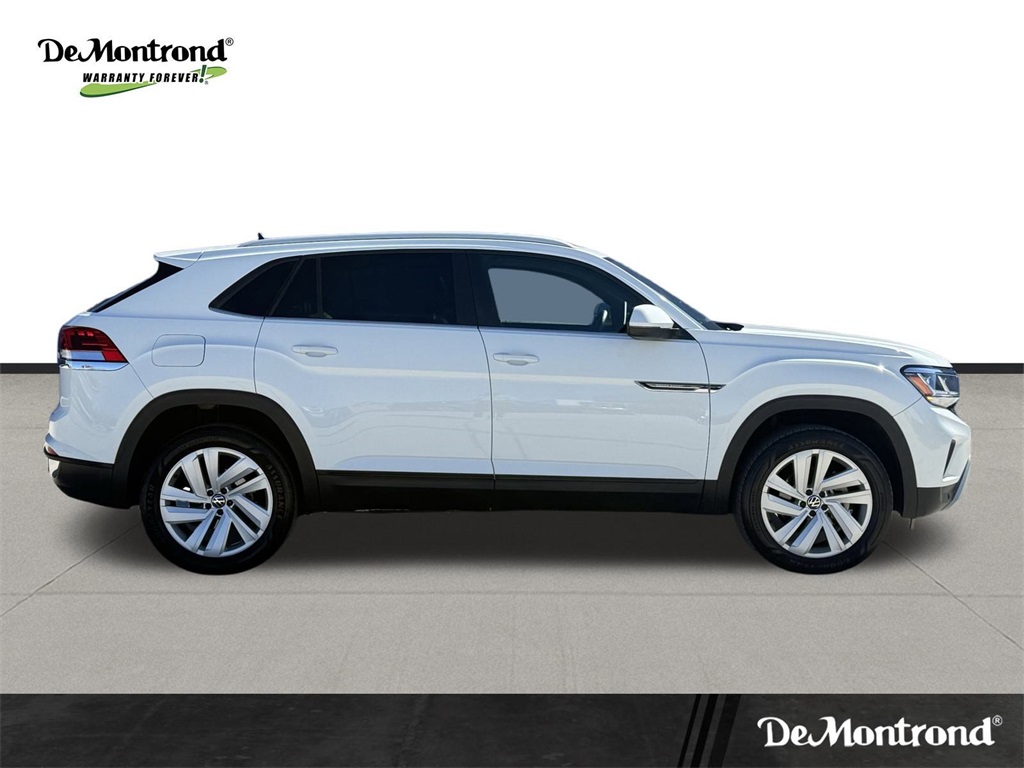 2021 Volkswagen Atlas Cross Sport 2.0T SE w/Technology White at DeMontrond Auto Country