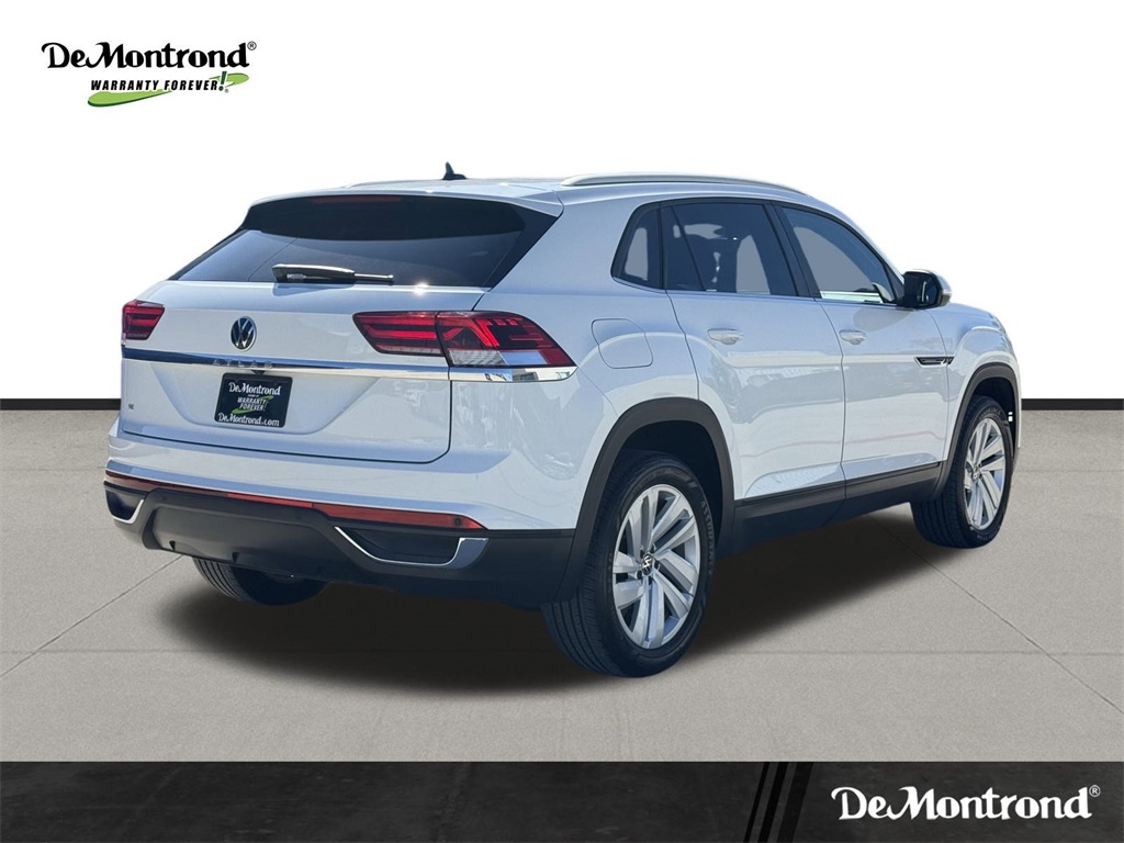 2021 Volkswagen Atlas Cross Sport 2.0T SE w/Technology White at DeMontrond Auto Country