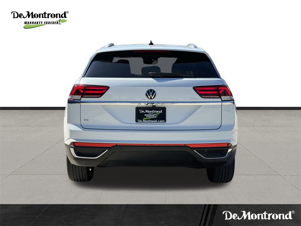 2021 Volkswagen Atlas Cross Sport 2.0T SE w/Technology White at DeMontrond Auto Country