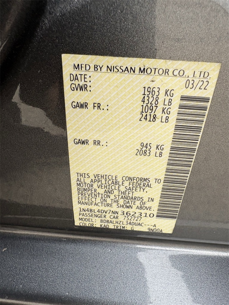 2022 Nissan Altima 2.5 SV Gray at Texan Dodge Chrysler Jeep Ram