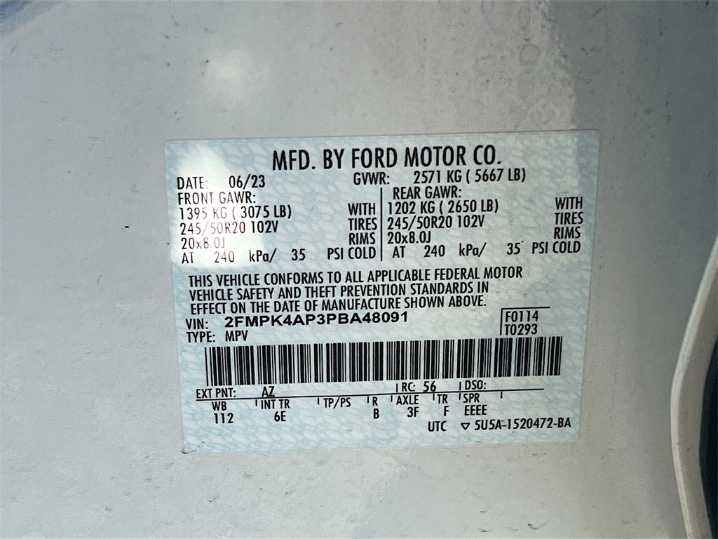 2023 Ford Edge ST White at Durrett Motor Company