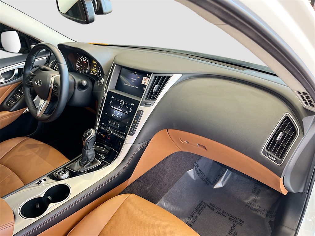 2024 INFINITI Q50 LUXE White at AutoSavvy Houston Southwest