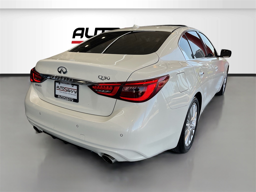 2024 INFINITI Q50 LUXE White at AutoSavvy Houston Southwest