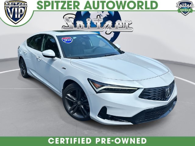 Platinum White Pearl 2024 Acura Integra Hatchback Front-Wheel Drive Continuously Variable Transmission