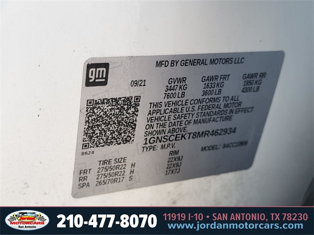 Used Car 2021 Chevrolet Suburban  Rst For Sale Under $60,000 In San Antonio, Texas