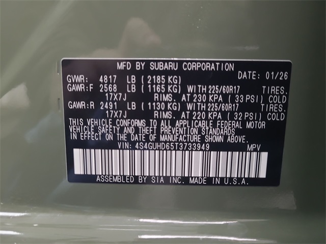 2026 – Subaru – Crosstrek