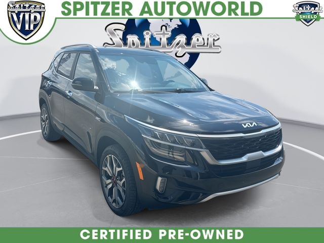 Cherry Black 2023 Kia Seltos SUV / Crossover All-Wheel Drive 7-Speed Automatic