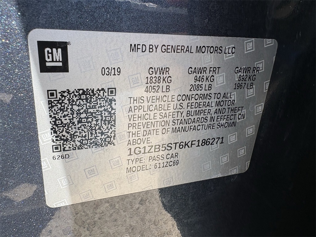 2019 Chevrolet Malibu LS Gray at Durrett Motor Company