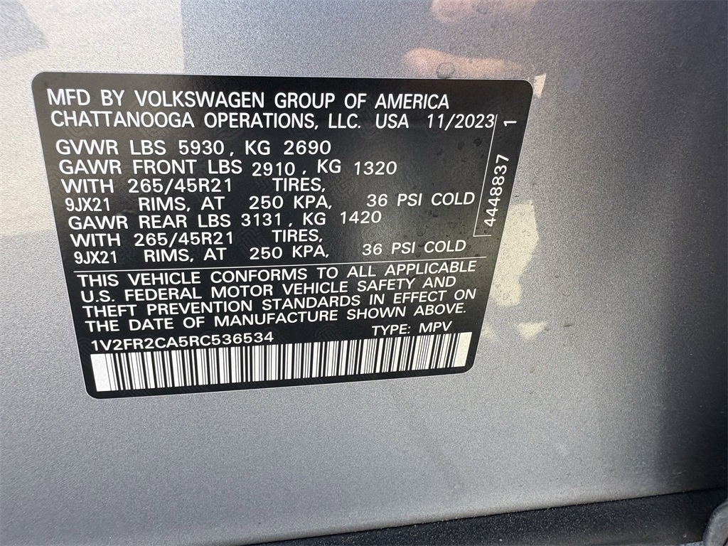 2024 Volkswagen Atlas 2.0T SEL Premium R-Line Silver at DeMontrond Automotive Group