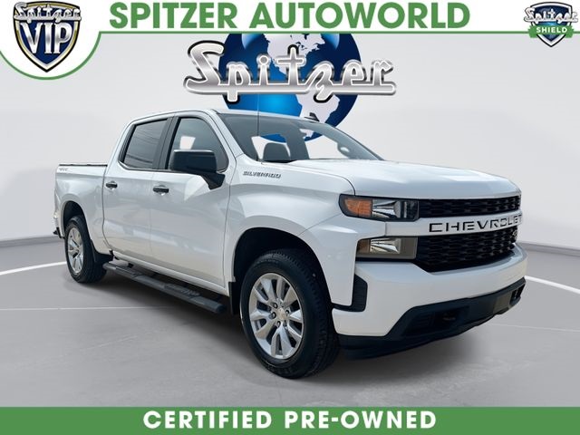 Summit White 2020 Chevrolet Silverado 1500 Custom Crew Cab 4WD Pickup Truck Four-Wheel Drive 8-Speed Automatic