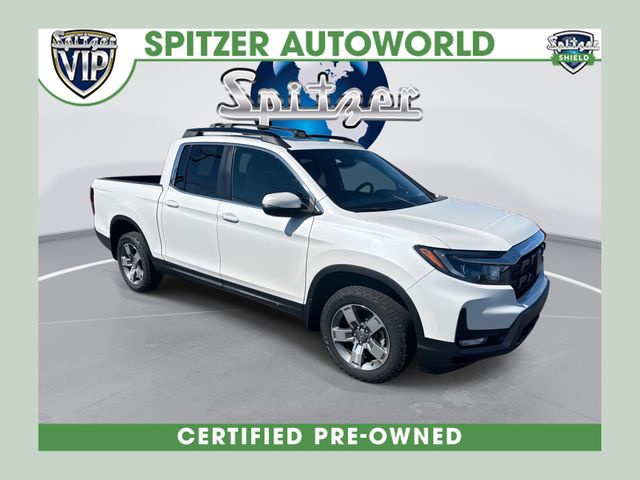 Platinum White Pearl 2025 Honda Ridgeline Pickup Truck All-Wheel Drive 9-Speed Automatic