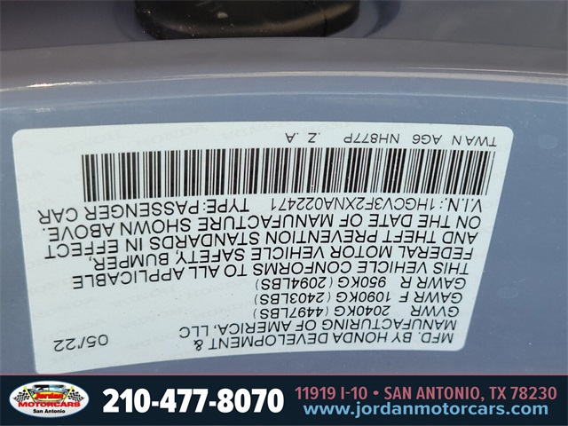Used Car 2022 Honda Accord Hybrid  Sport For Sale Under $25,000 In San Antonio, Texas