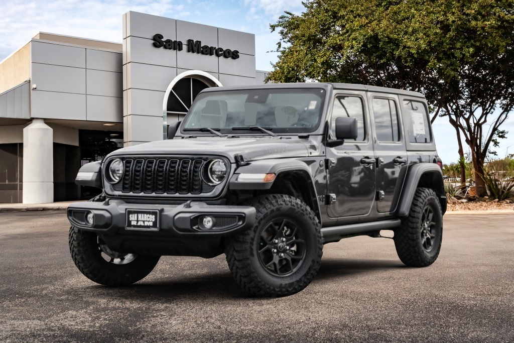 New Car 2024 Jeep Wrangler  Wagon 4 Dr. Willys Wheeler Four Wheel Drive For Sale Under $50,000 In San Marcos, Texas