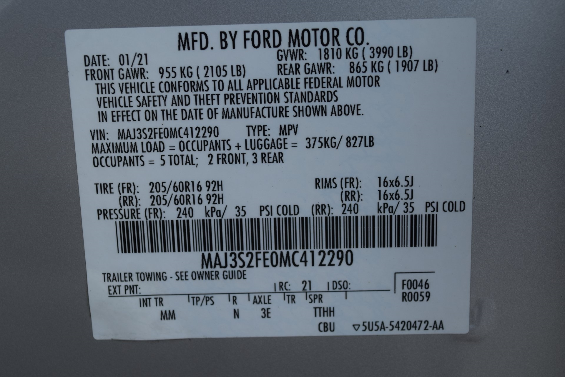 2021 Ford EcoSport S Silver at Baytown Hyundai