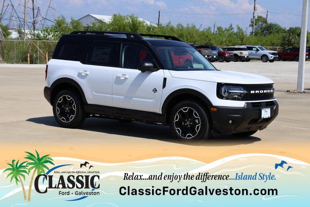 2025 Ford Bronco Sport Outer Banks White at Classic Ford Galveston