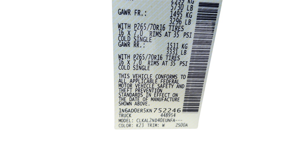 2019 Nissan Frontier