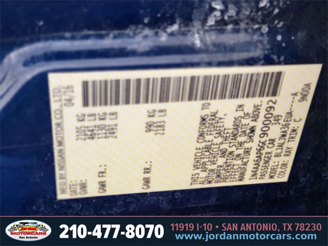 Used Car 2016 Nissan Maxima  3.5 Sv For Sale Under $20,000 In San Antonio, Texas