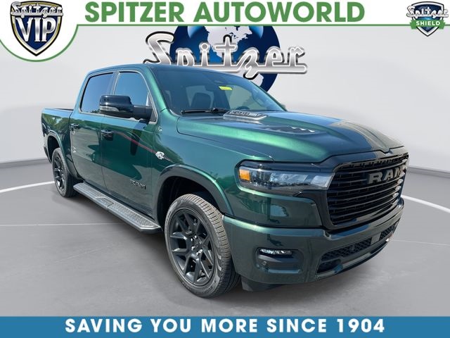Serrano Green Metallic 2026 RAM 1500 Laramie Crew Cab 4WD Pickup Truck Four-Wheel Drive 8-Speed Automatic