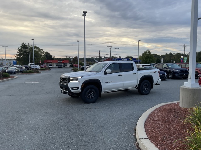 Glacier White 2027 Nissan Frontier Pickup Truck Four-Wheel Drive 9-Speed Automatic Overdrive