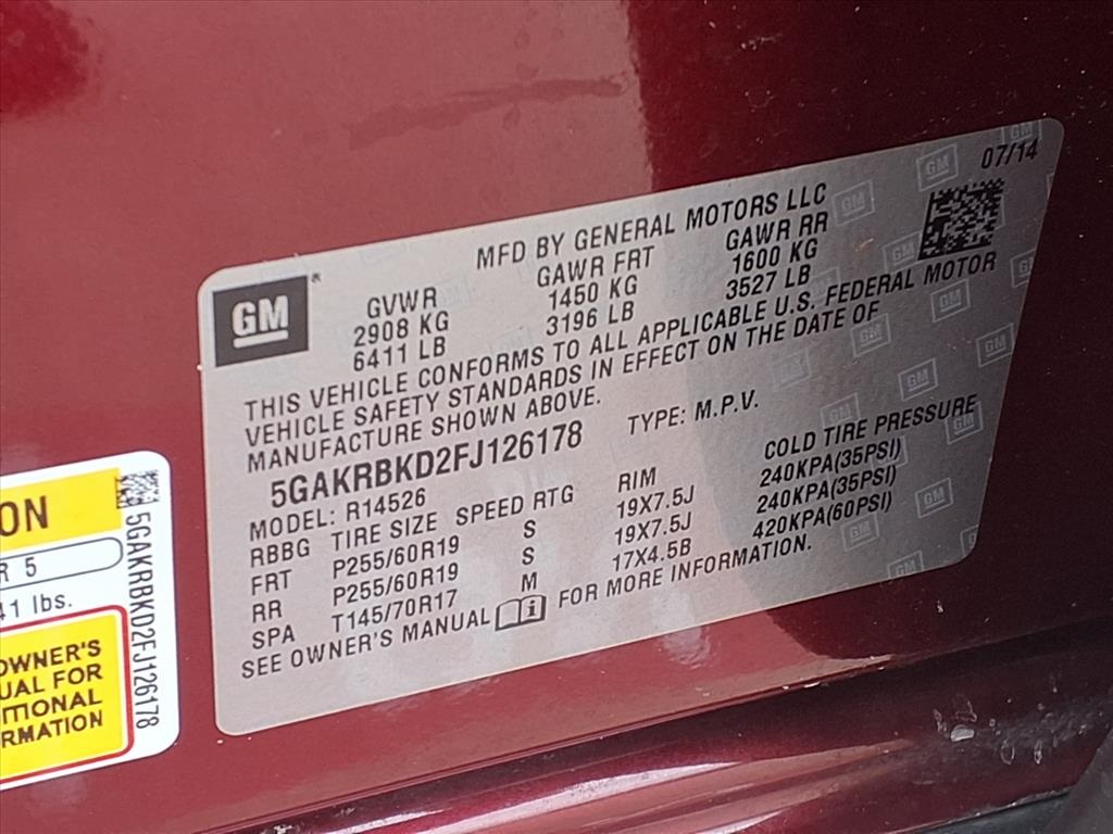 2015 Buick Enclave Leather Group Red at Community Toyota