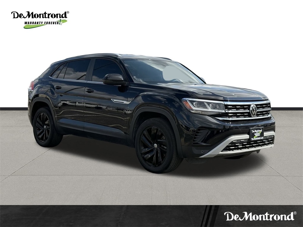 2022 Volkswagen Atlas Cross Sport 2.0T SE w/Technology Black at DeMontrond Ford