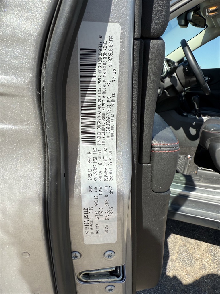 2015 Jeep Cherokee Trailhawk Silver at Durrett Motor Company