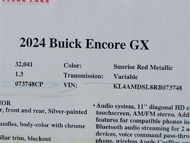 2024 Buick Encore GX Sport Touring Red at North Houston Mitsubishi