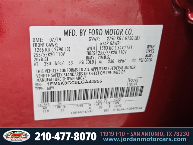 Used Car 2020 Ford Explorer  St For Sale Under $25,000 In San Antonio, Texas