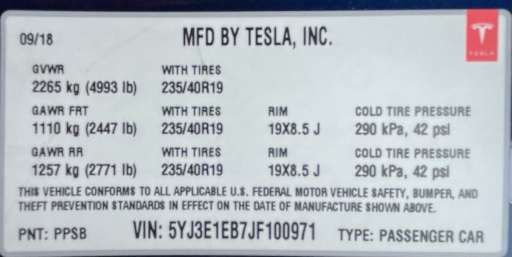 2018 Tesla Model 3 Performance Blue at Ultimate Motorsports