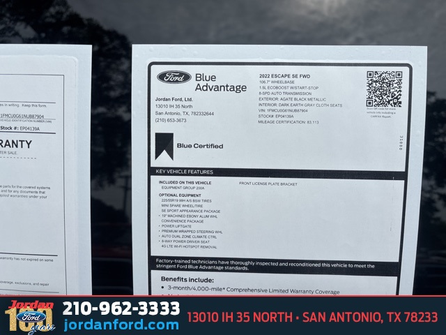 2022 Ford Escape  Se In San Antonio, Texas