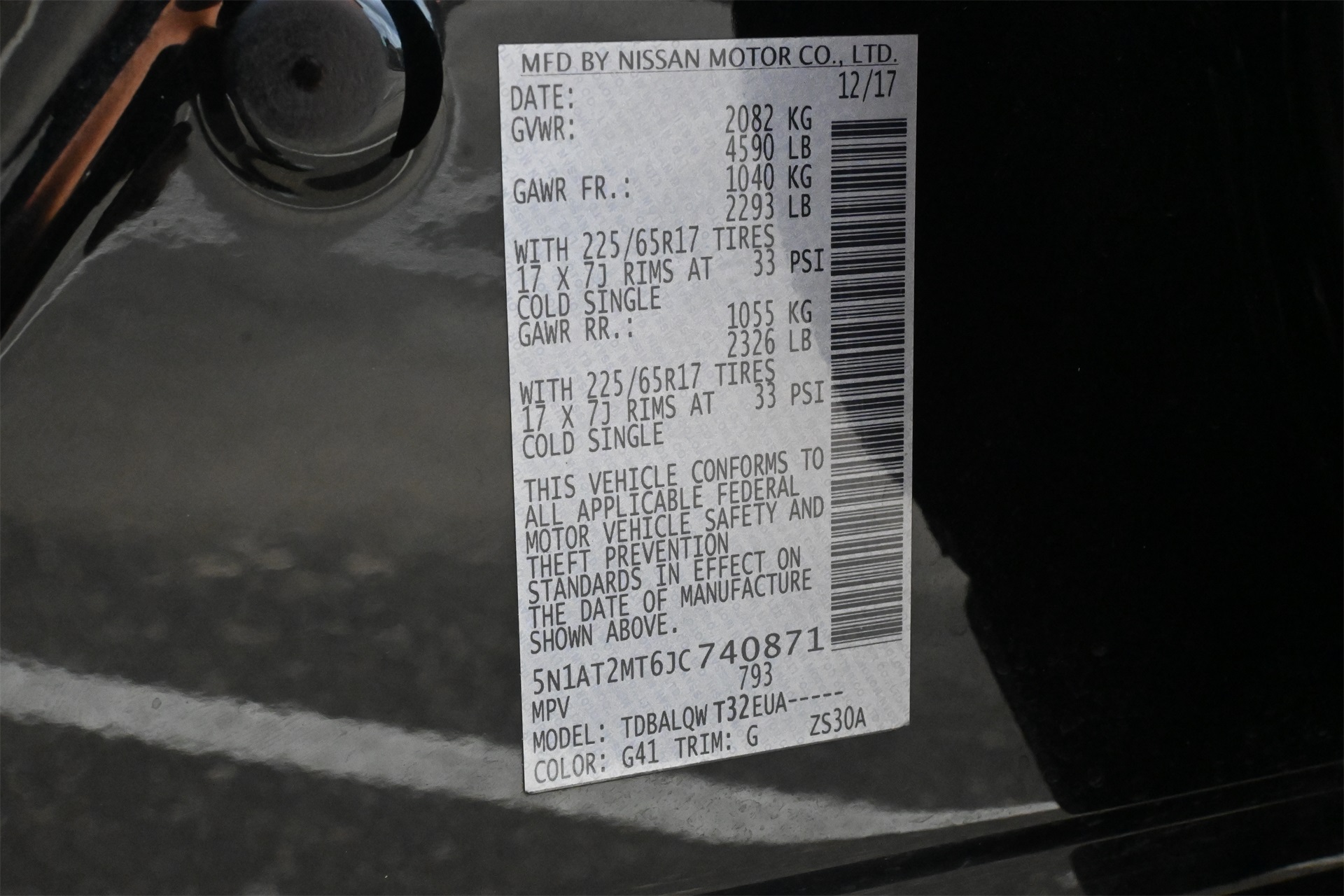 2018 Nissan Rogue SV Black at Central Houston Nissan