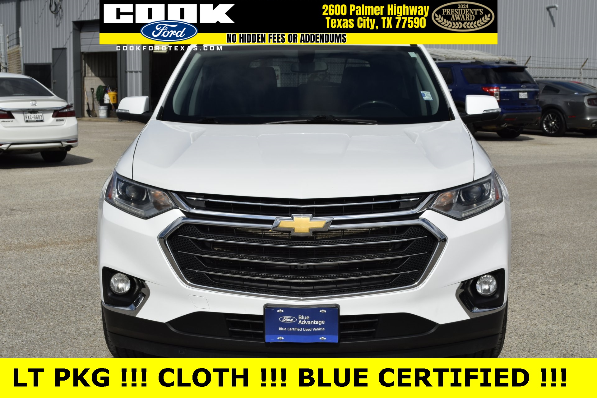 2021 Chevrolet Traverse LT White at Classic Chevrolet Galveston